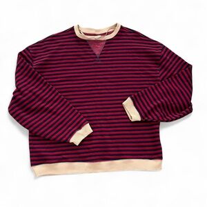 Free People Striped Crewneck Sweater NWT